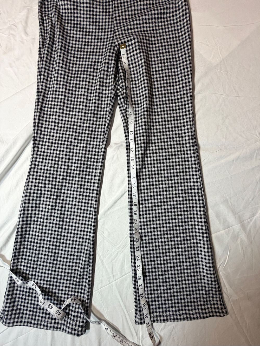 Sincerely Jules Black & White Houndstooth Flare Pants - Size L - Picture 2 of 5